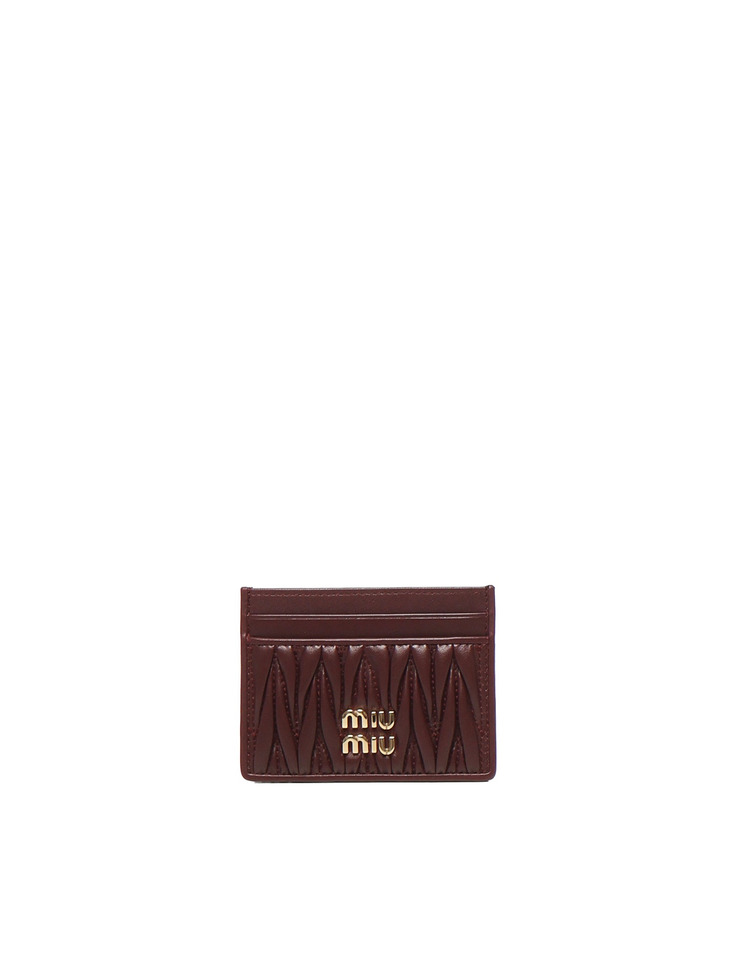 Miu Wallets Bordeaux Lambskin