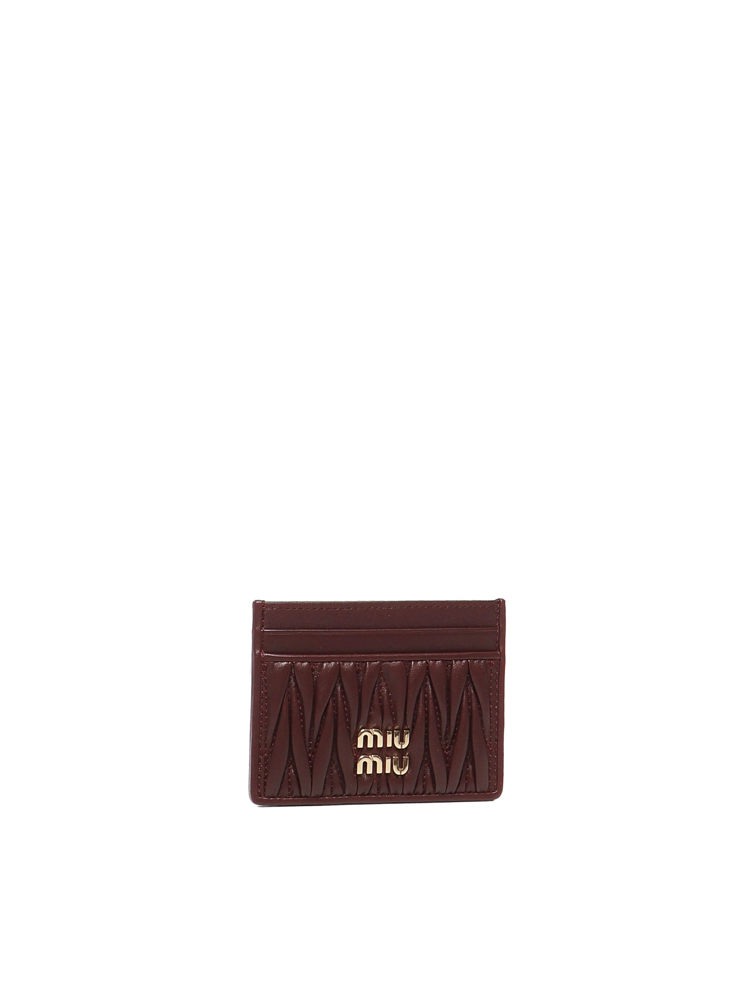 Miu Wallets Bordeaux Lambskin