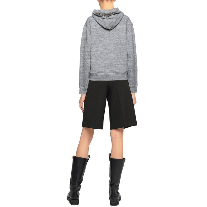 Hooded Sweatshirt Gray Cotton