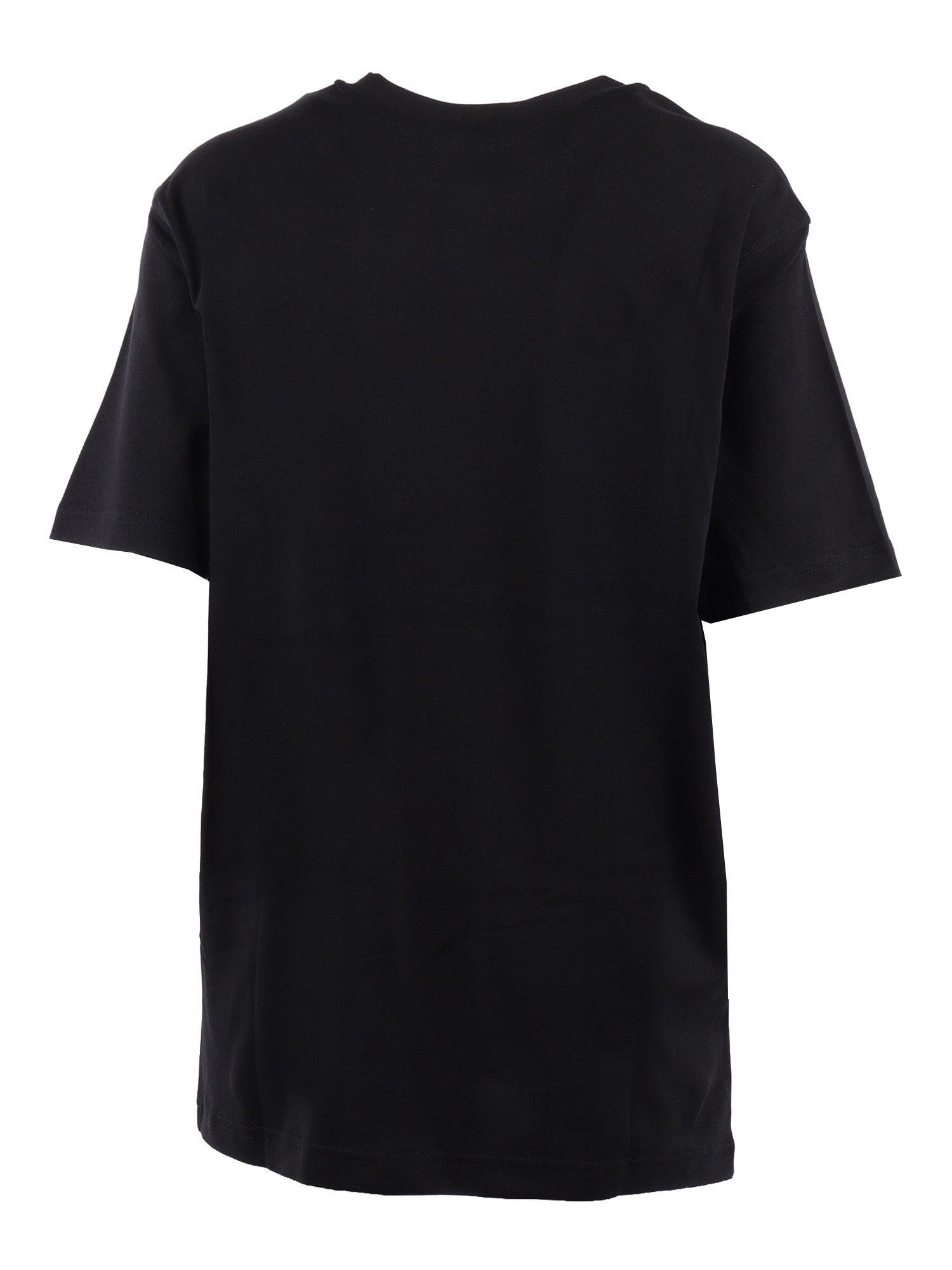 T-shirts Black Cotton Rib Elastan Short Sleeves T-shirt