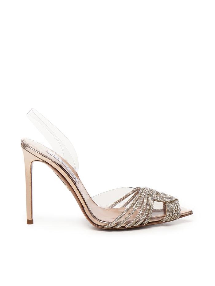 Aquazzura With Heel Golden Pvc