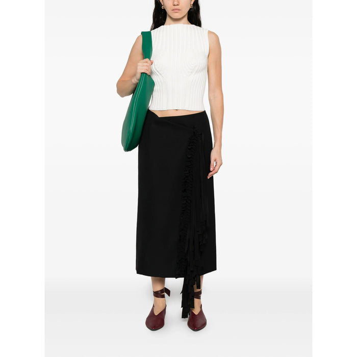 Skirt Carven Blue Silk: 100