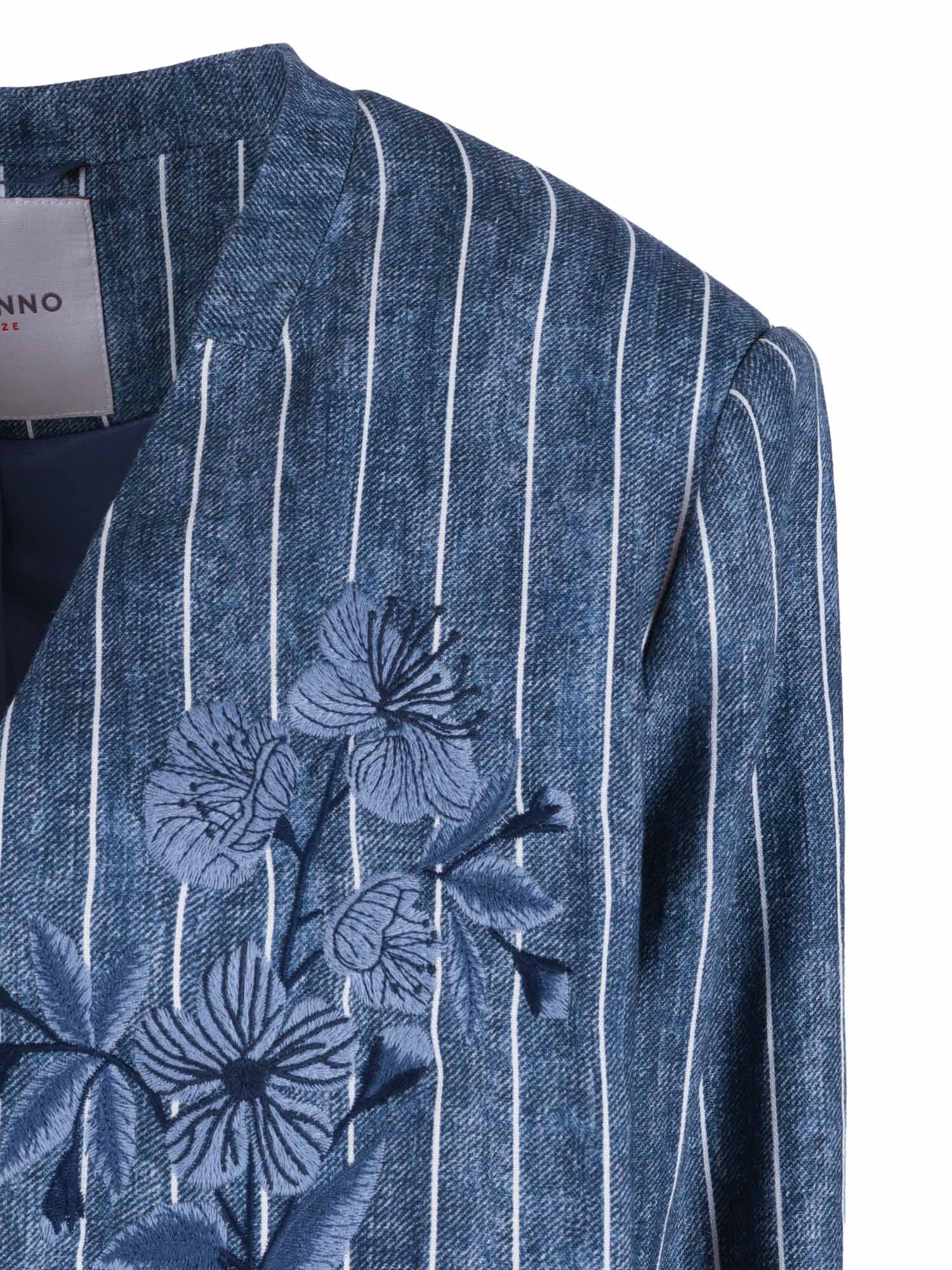 Single-Breasted Blazer Blue Jacket