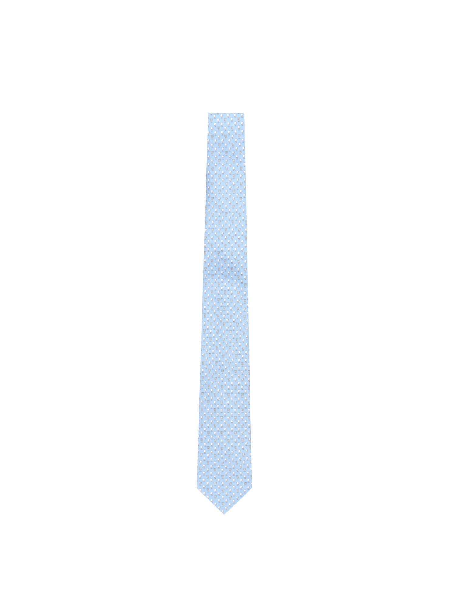 Ferragamo Ties Light Blue Silk