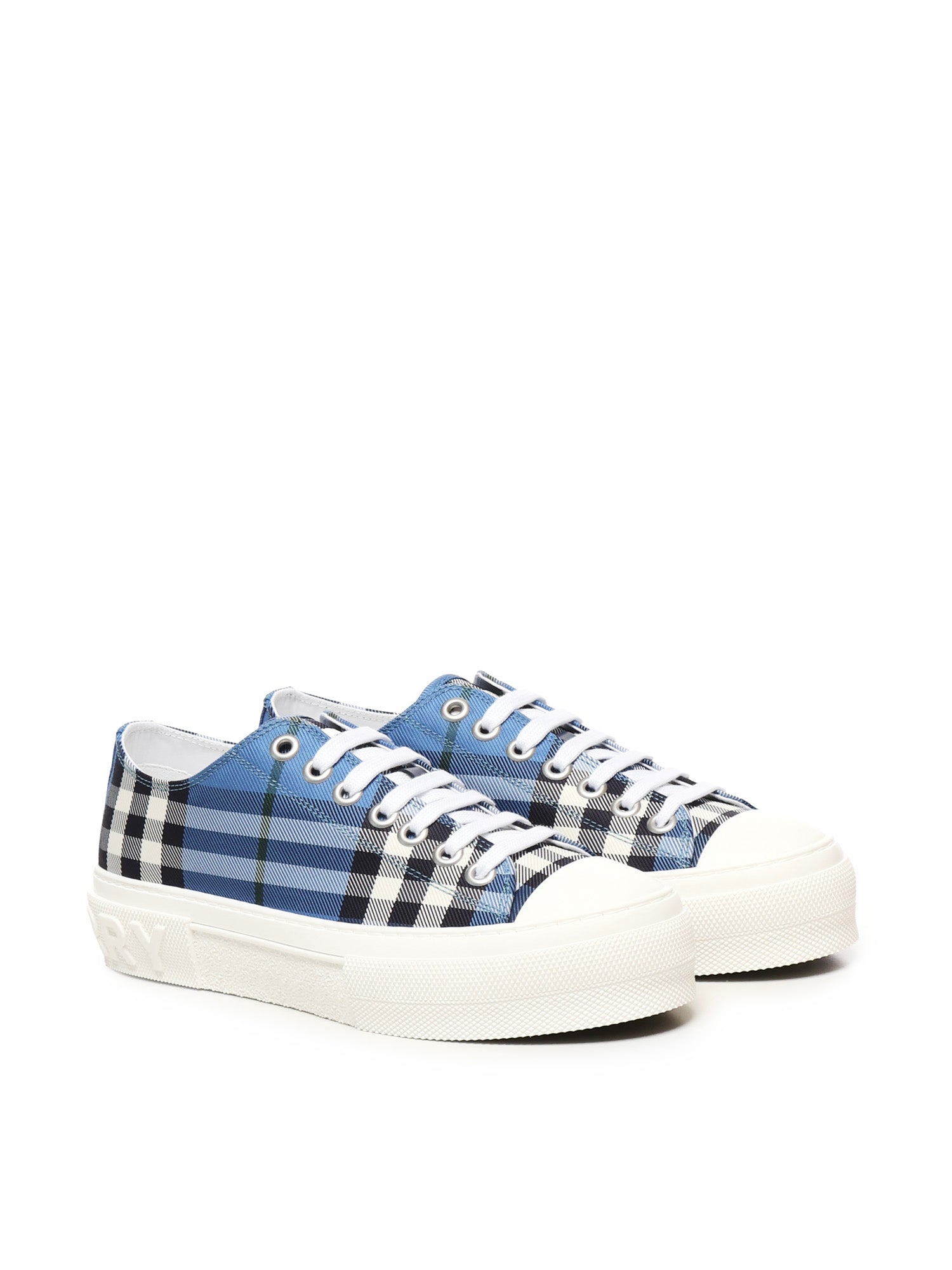 Burberry Sneakers Blue Polyamide