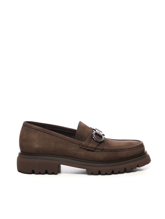 Ferragamo Flat Shoes Brown Calfskin