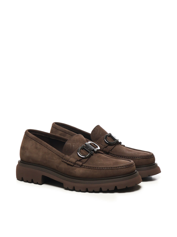 Ferragamo Flat Shoes Brown Calfskin