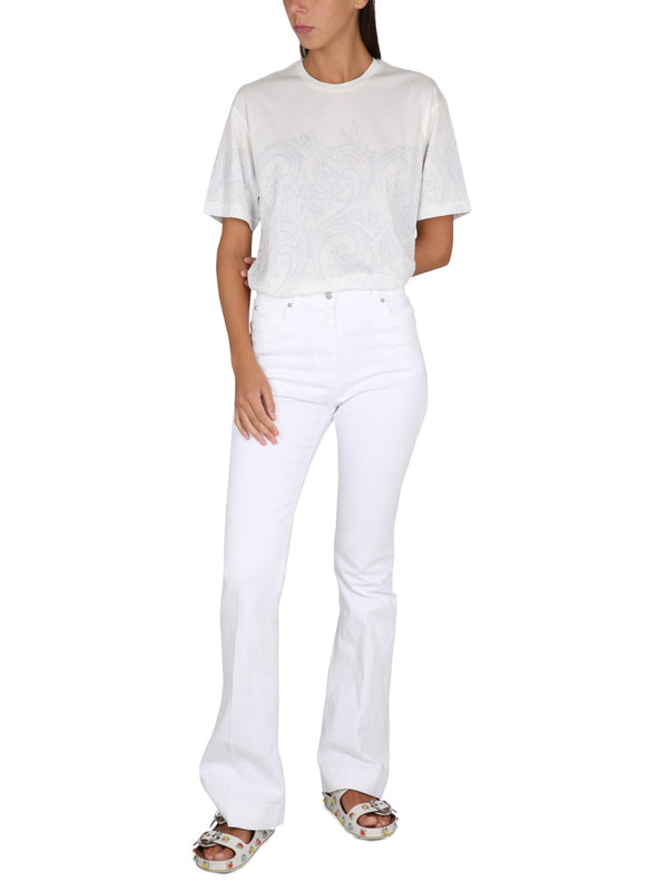 Five Pocket Jeans White Viscose