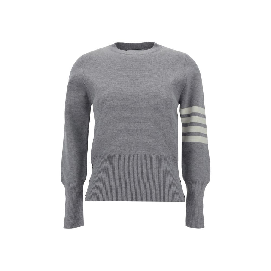 Thom Browne 100% Fleece Wool Ovis Aries sweater in gray