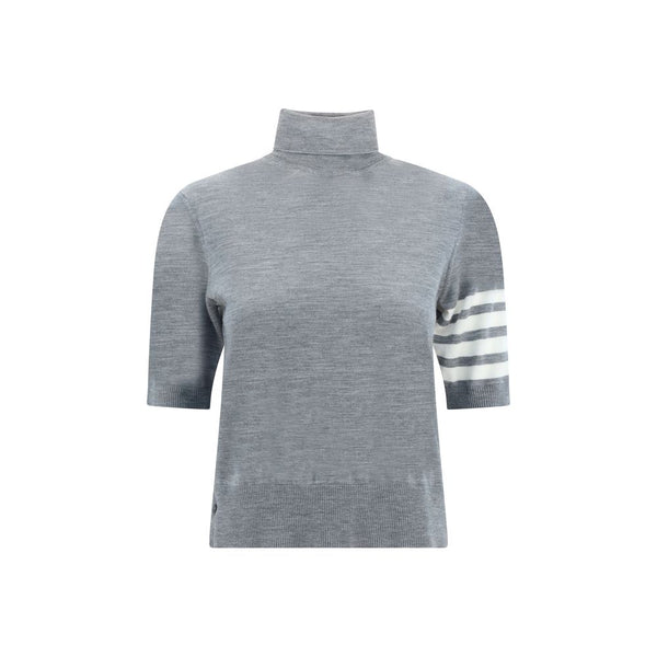 Thom Browne 99% Fleece Wool Ovis Aries turtleneck sweater in gray