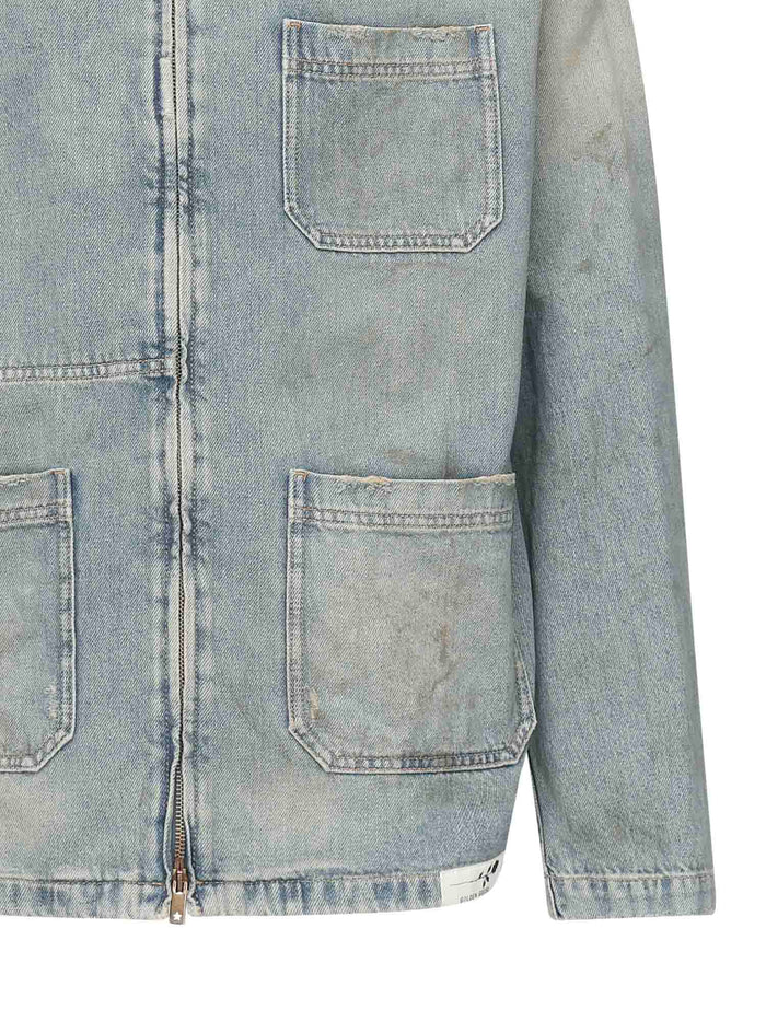 Golden Goose Coats Blue Cotton