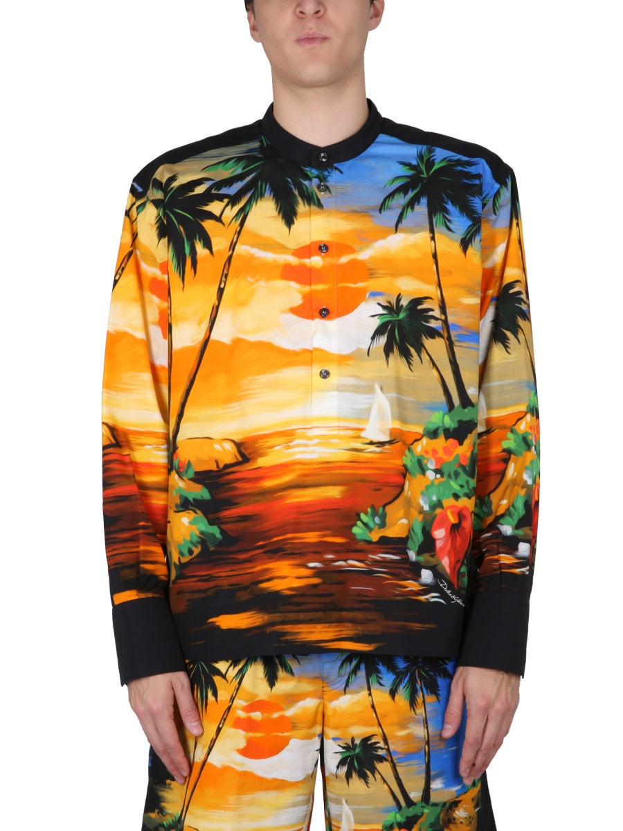 Hawaii Print Shirt Multicolour Cotton