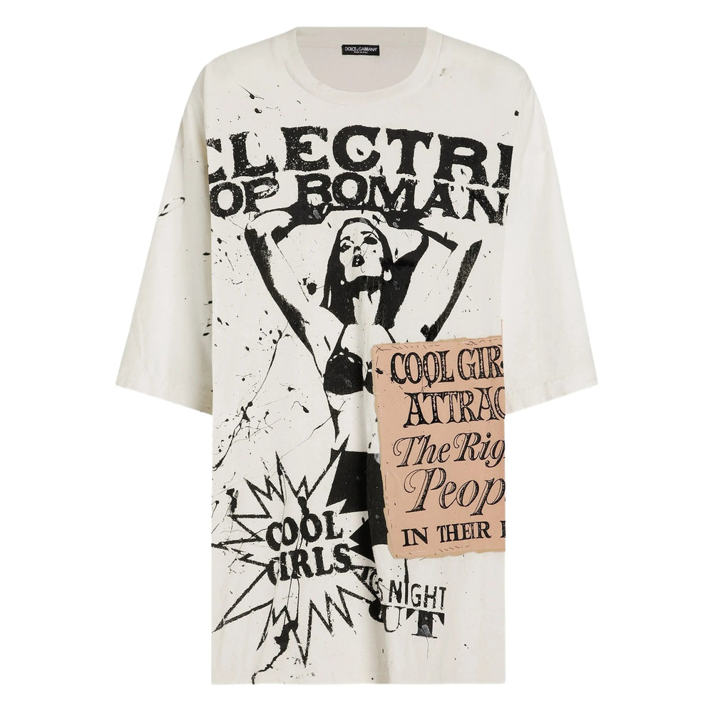 T-Shirt Dolce & Gabbana White/black Cotton: T-shirts