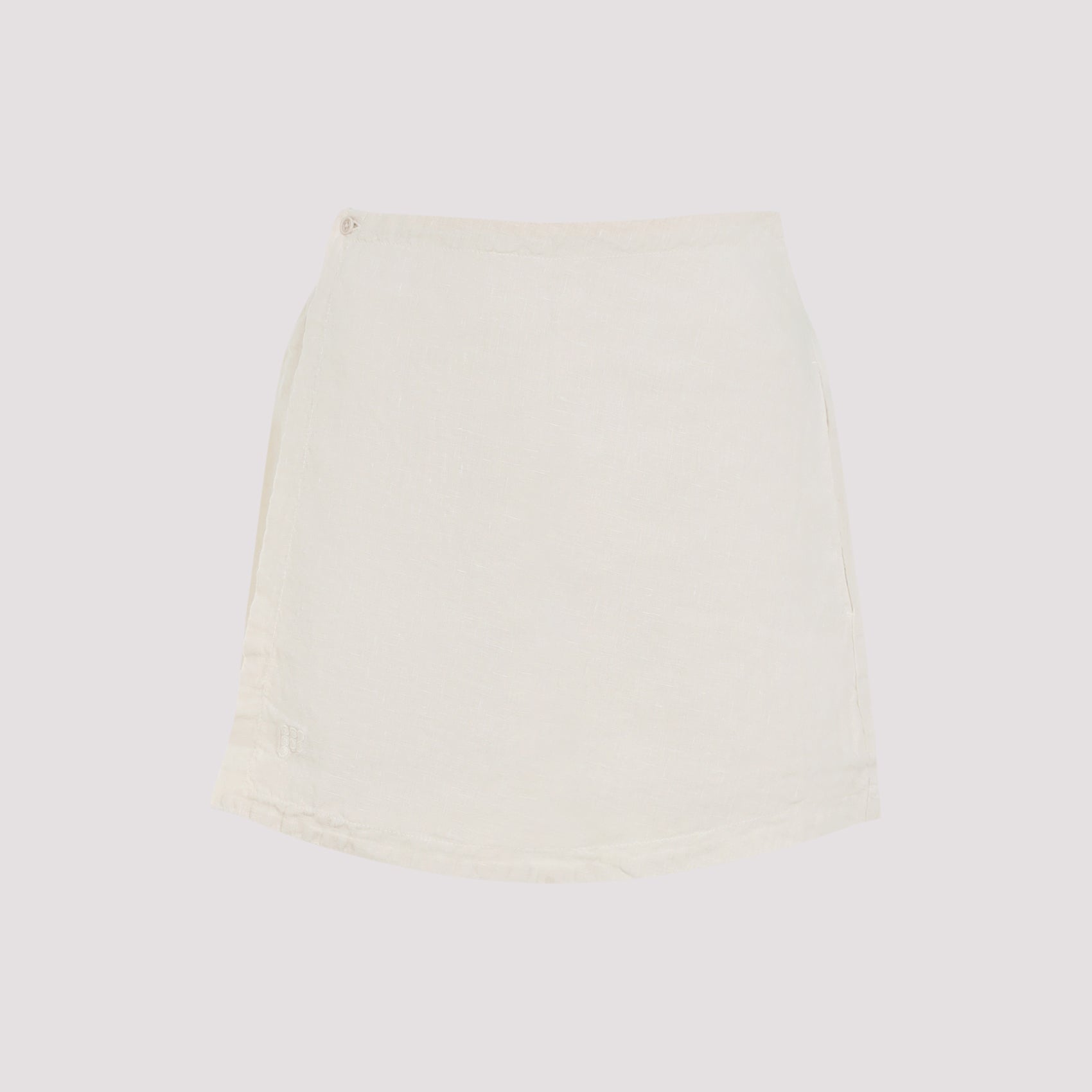 Pangaia Womens Summer Linen Wrap Shorts White Linen/flax