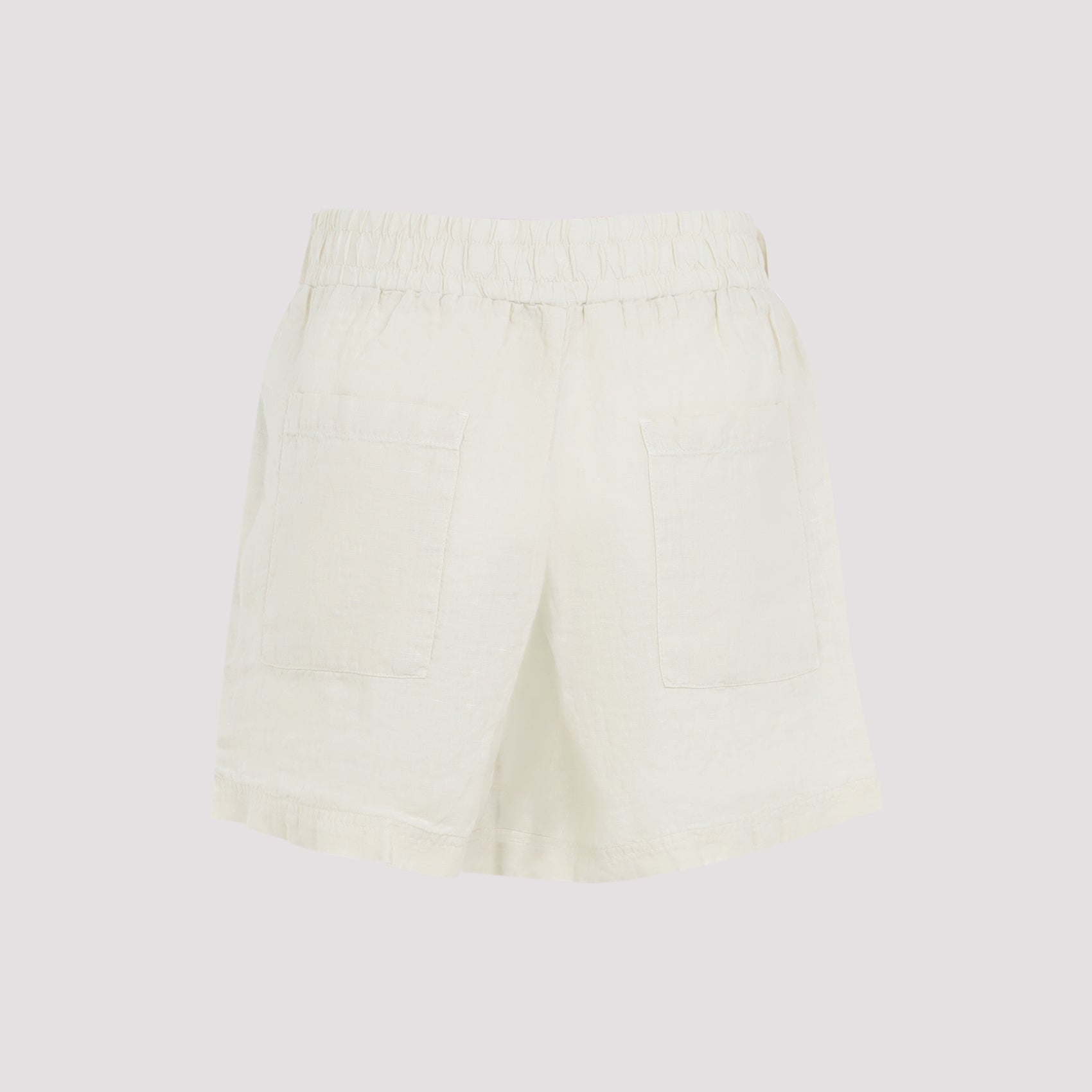 Pangaia Womens Summer Linen Wrap Shorts White Linen/flax