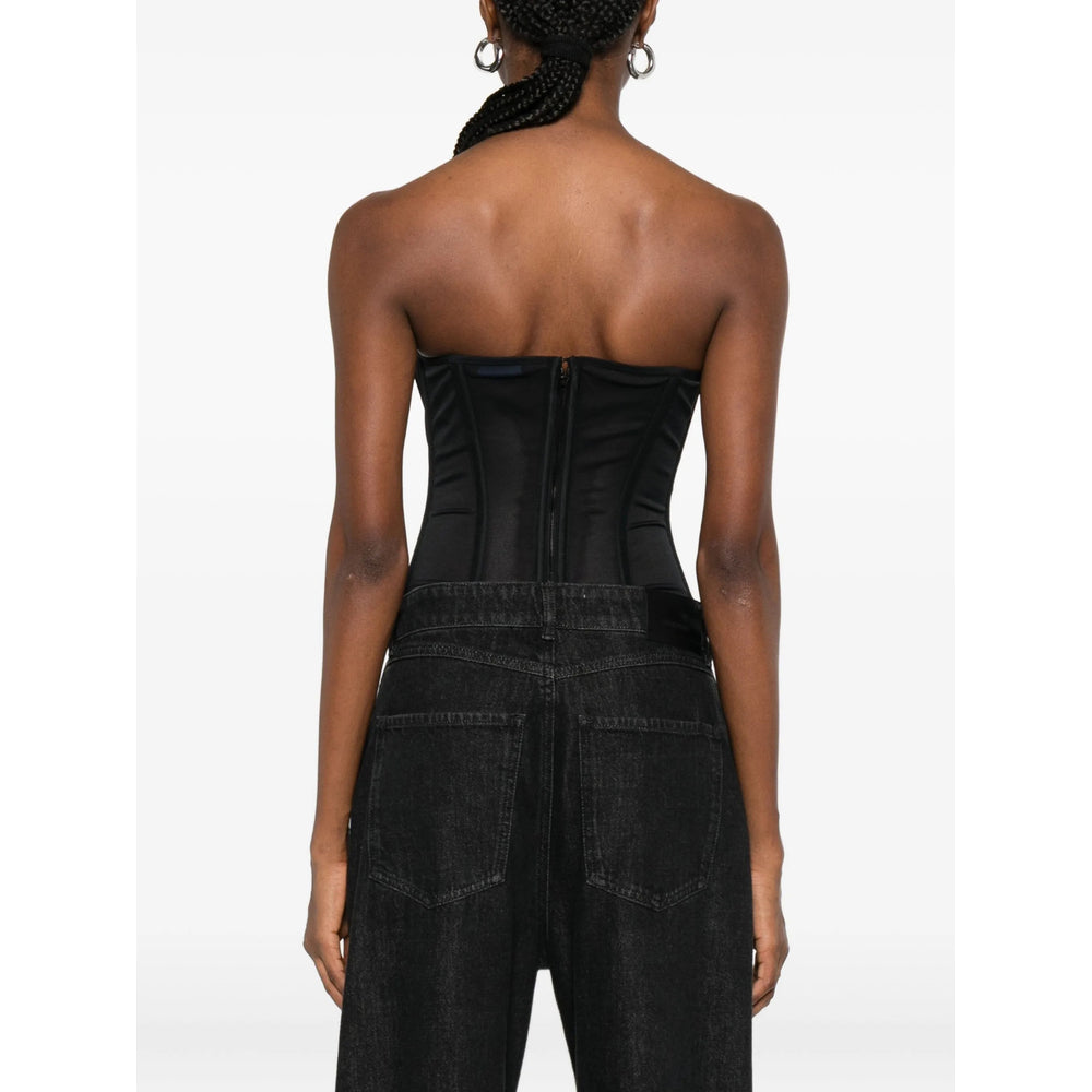 Top Mugler Black Cotton: 100. Tops