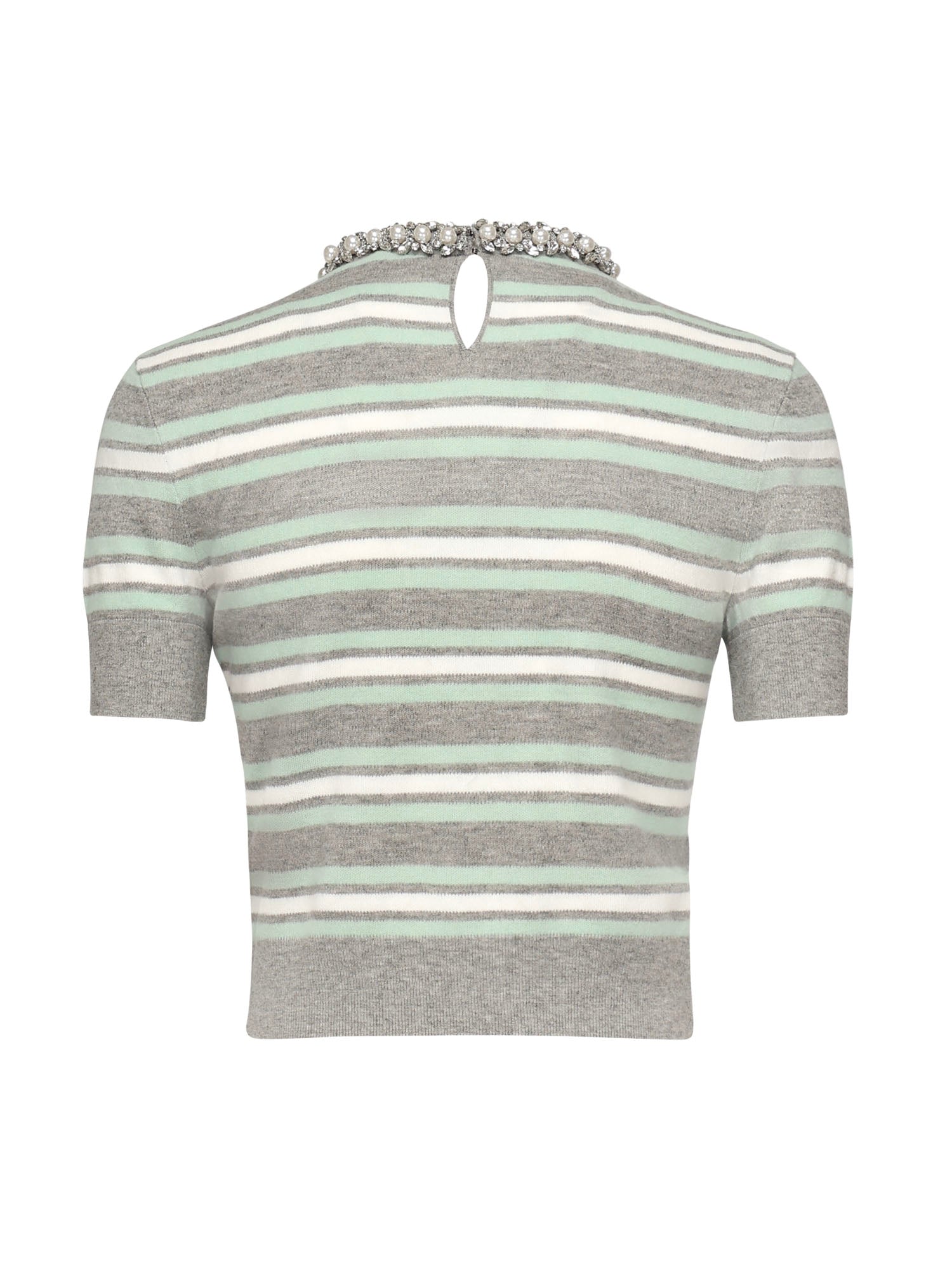 Self-Portrait Sweaters Gray, Sage Green, White Wool