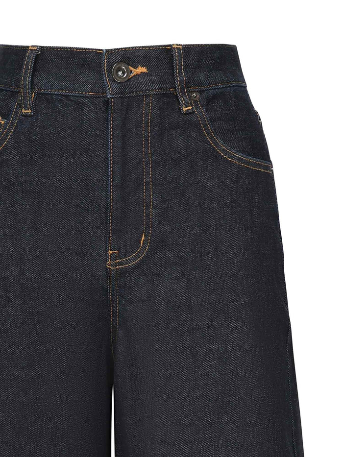 Self-Portrait Jeans Blue Cotton
