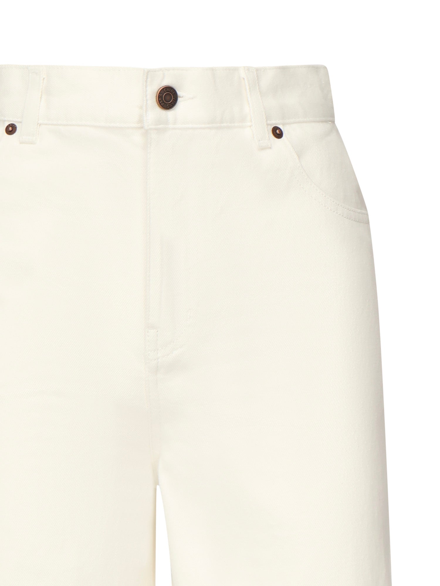 Chloè Jeans White Cotton