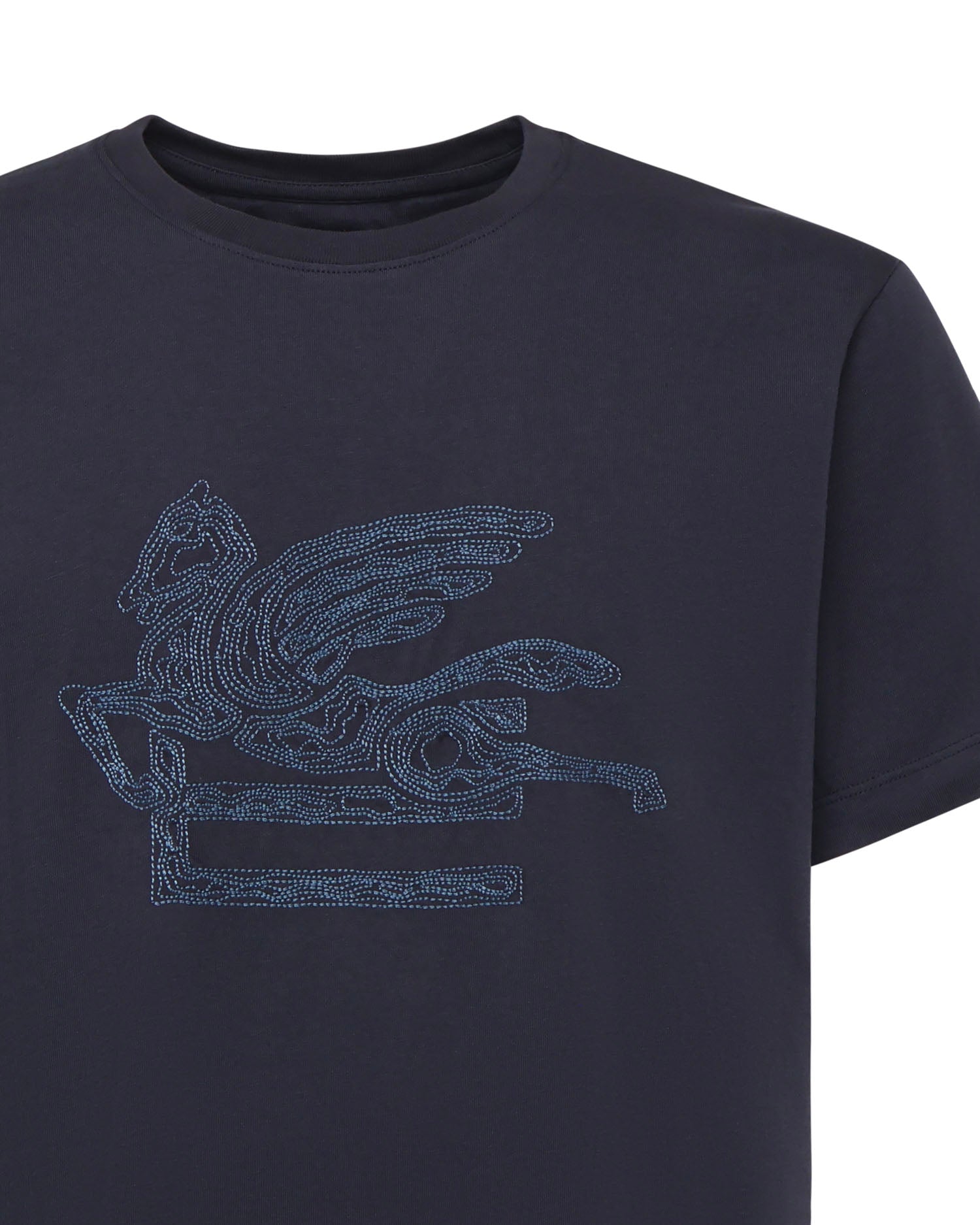 Etro T-Shirts And Polos Blue Cotton