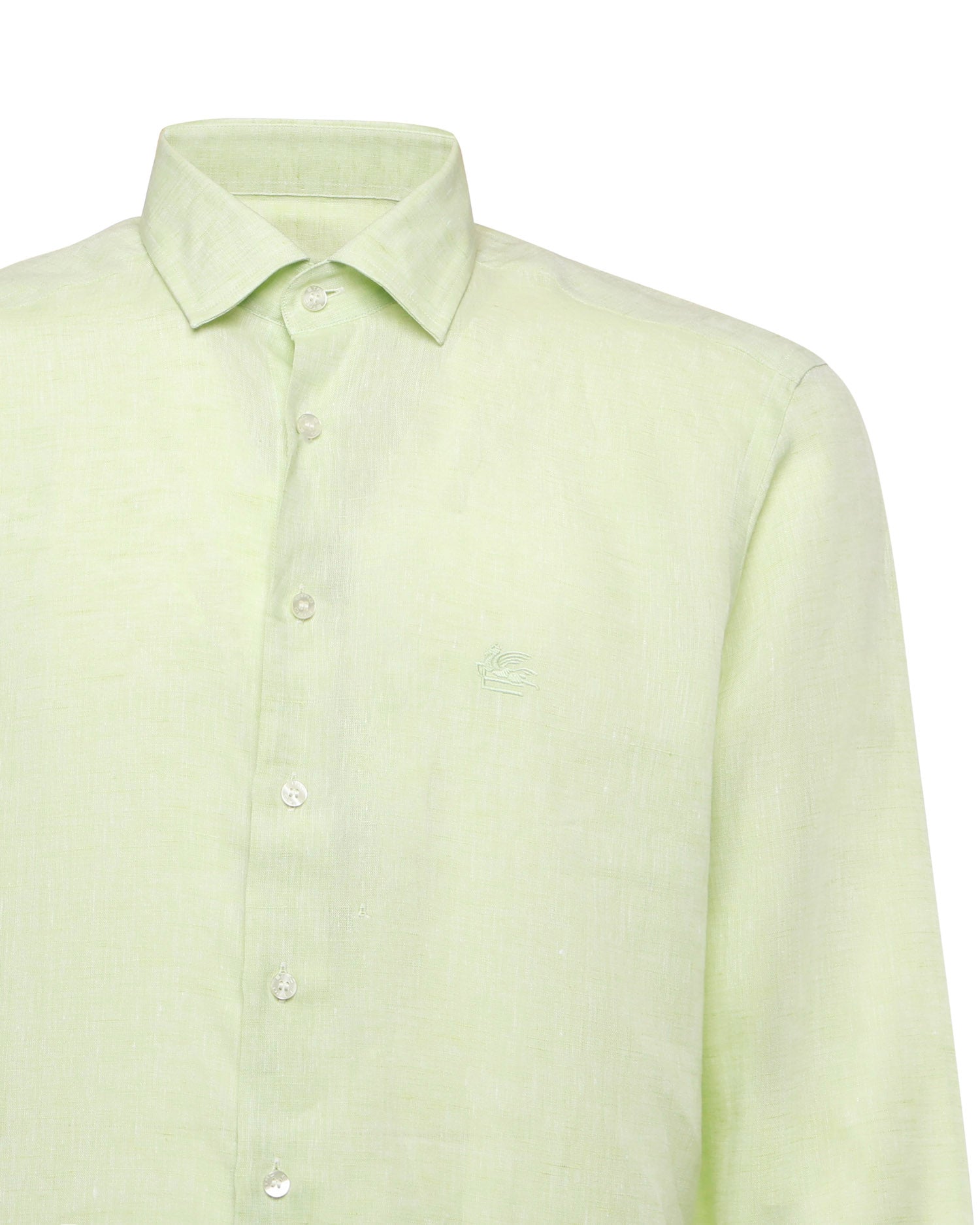 Etro Shirts Lime Linen