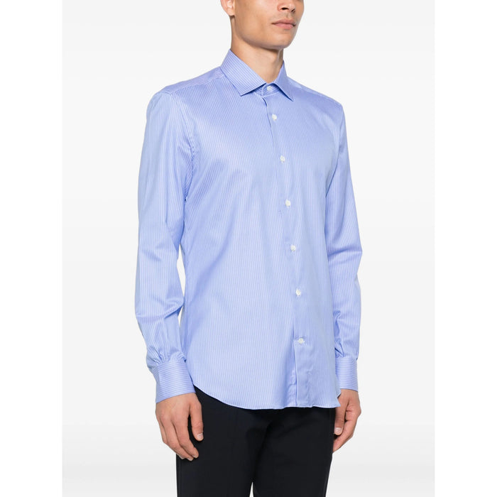 Shirt Mazzarelli Blue Fabric: 100