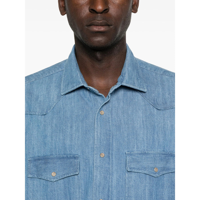 Shirt Mazzarelli Blue Fabric: 100