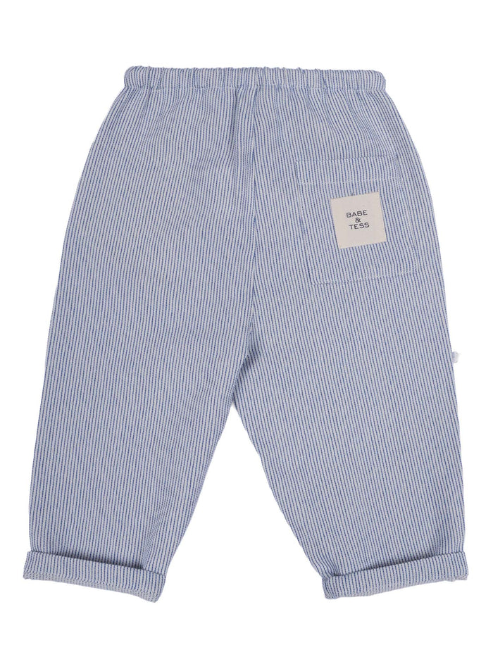 Saint Tropez Pants Light Blue Cotton Polyester