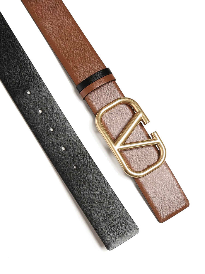 Valentino Garavani Belts Brown Calfskin