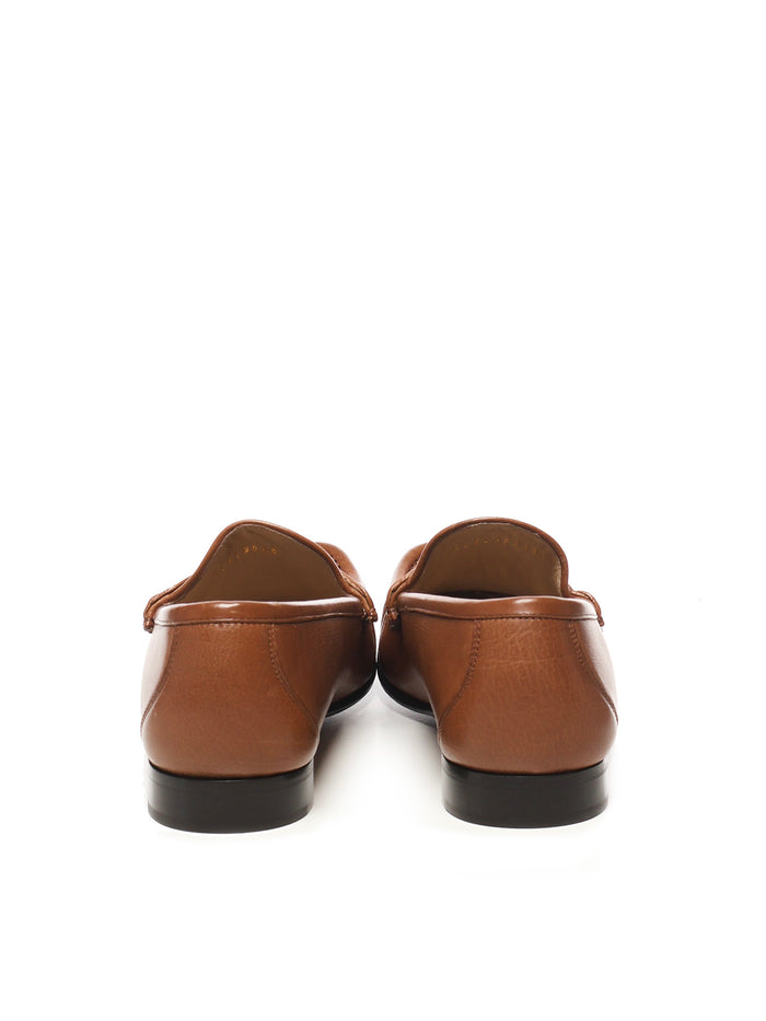 Valentino Garavani Flat Shoes Brown Buffalo Leather