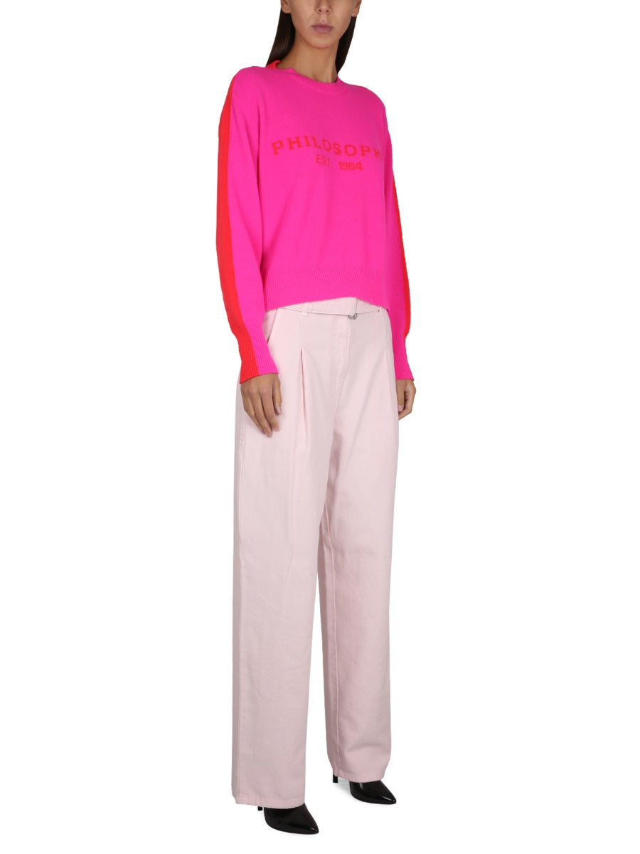 Pink Denim Pants Cotton Jean