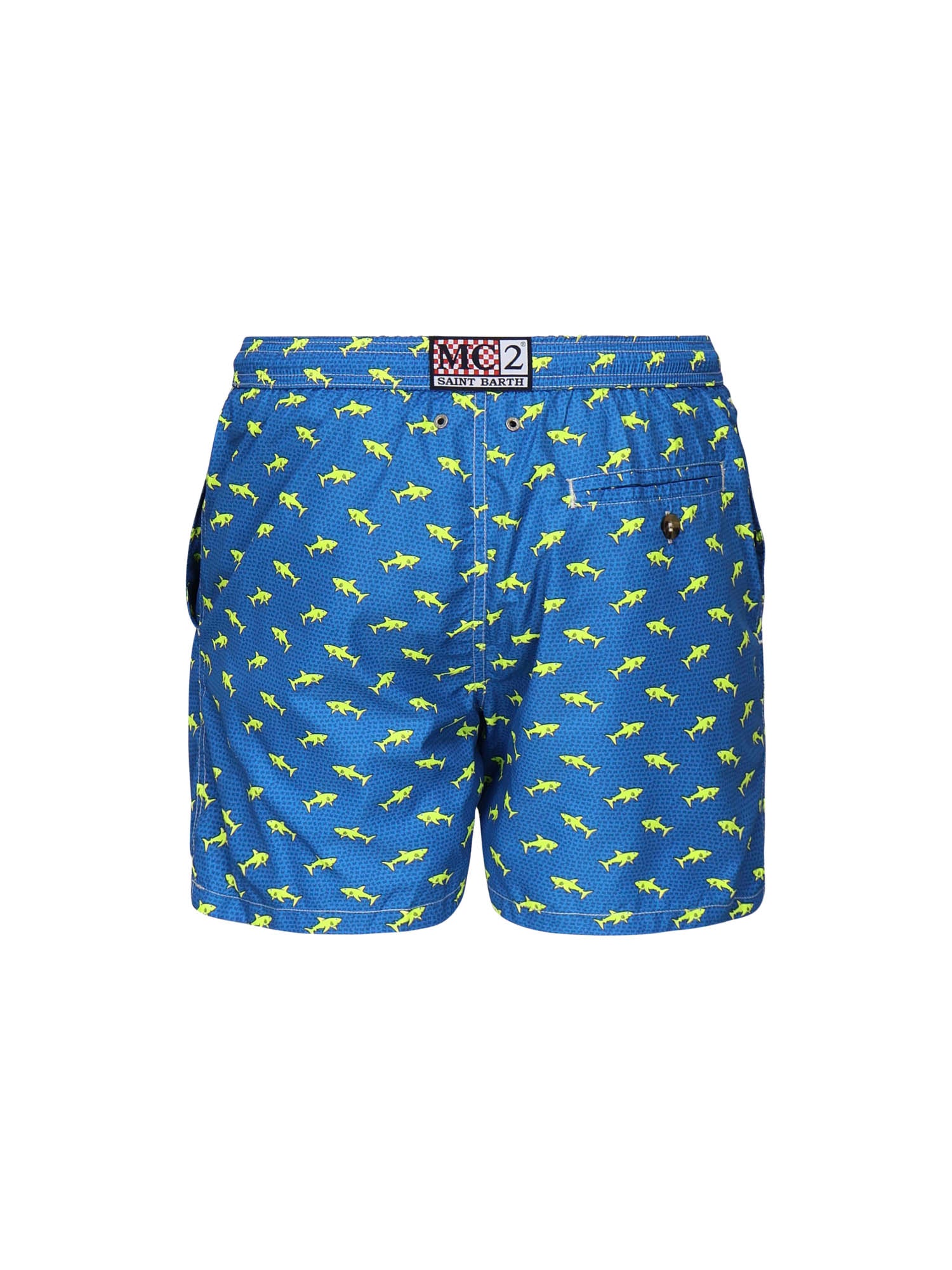Mc2 Saint Barth Sea Clothing Blue/lime Polyester