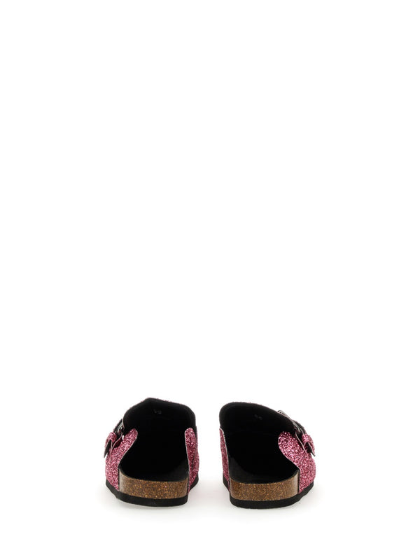 Glitter Fuchsia Sandal Pvc Cotton
