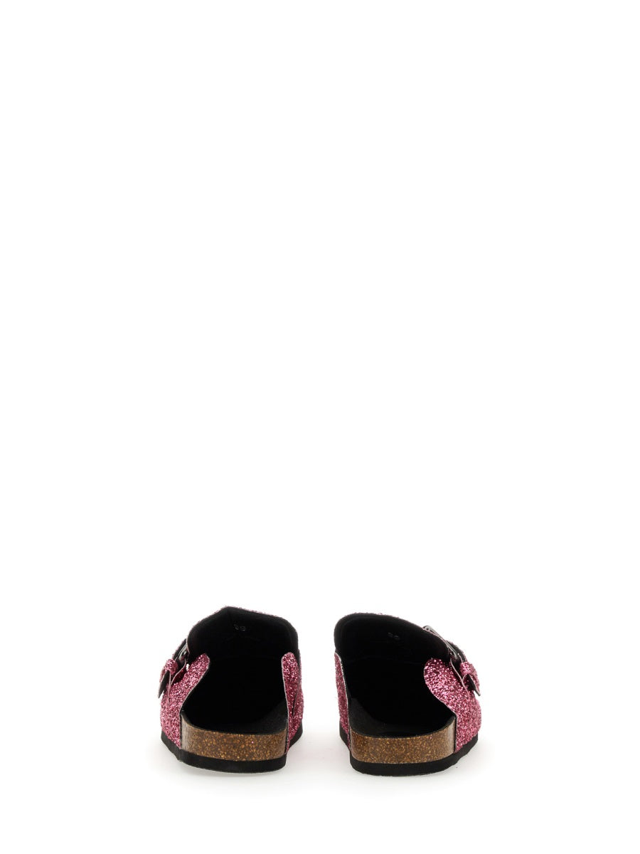 Glitter Fuchsia Sandal Pvc Cotton