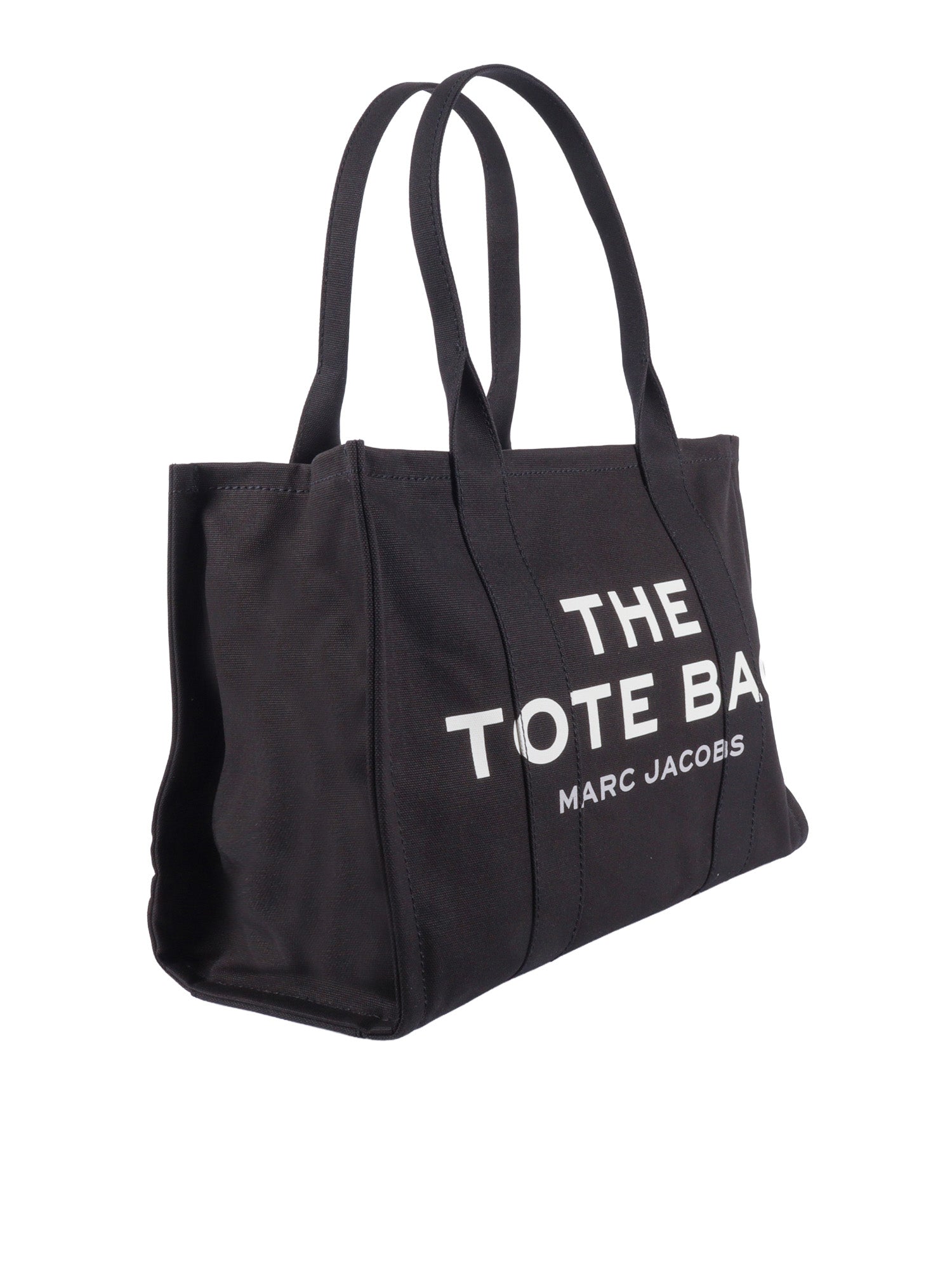 THE LARGE TOTE Black Cotton Handbag