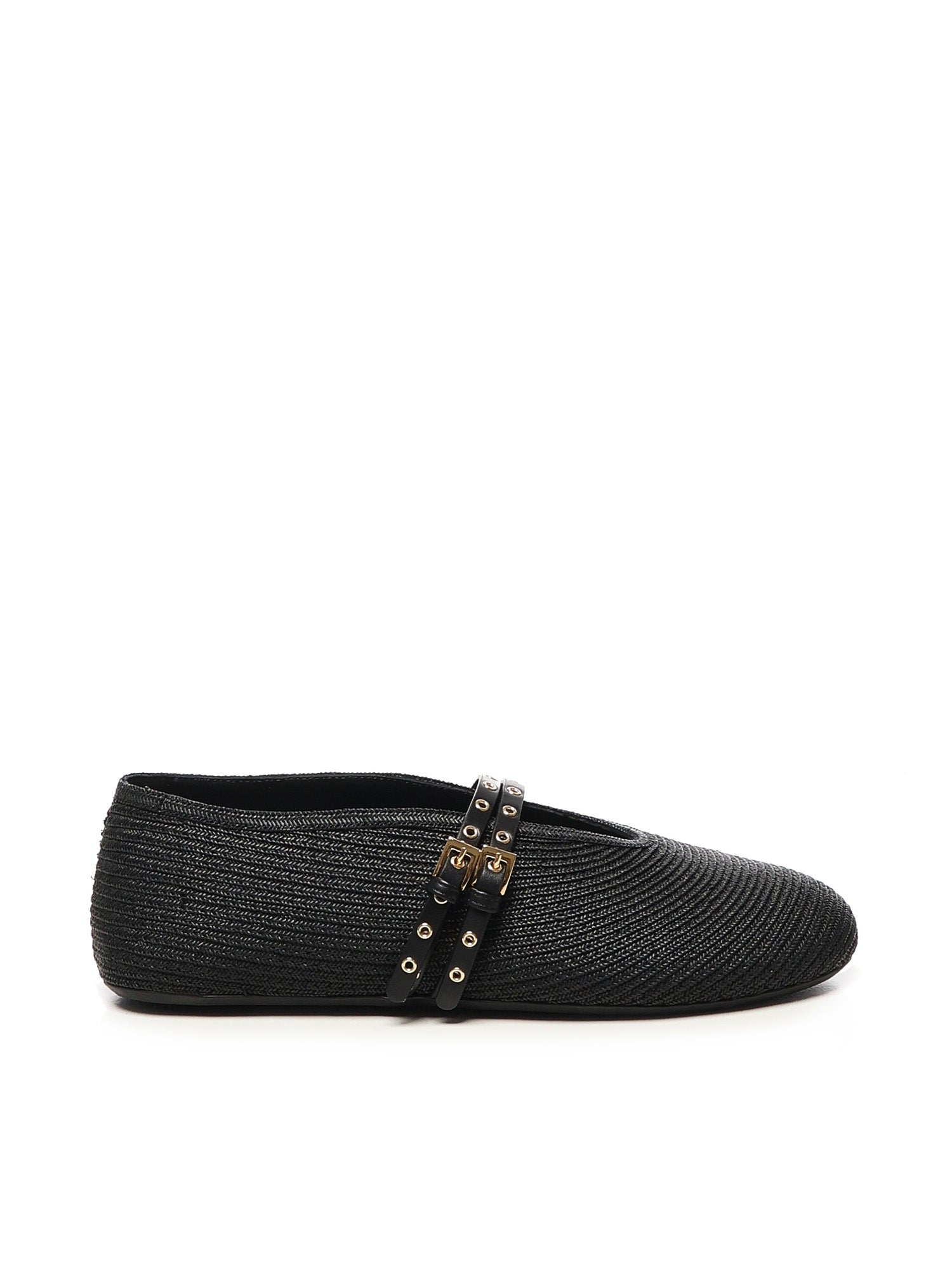 Alaia Flat shoes Black Straw