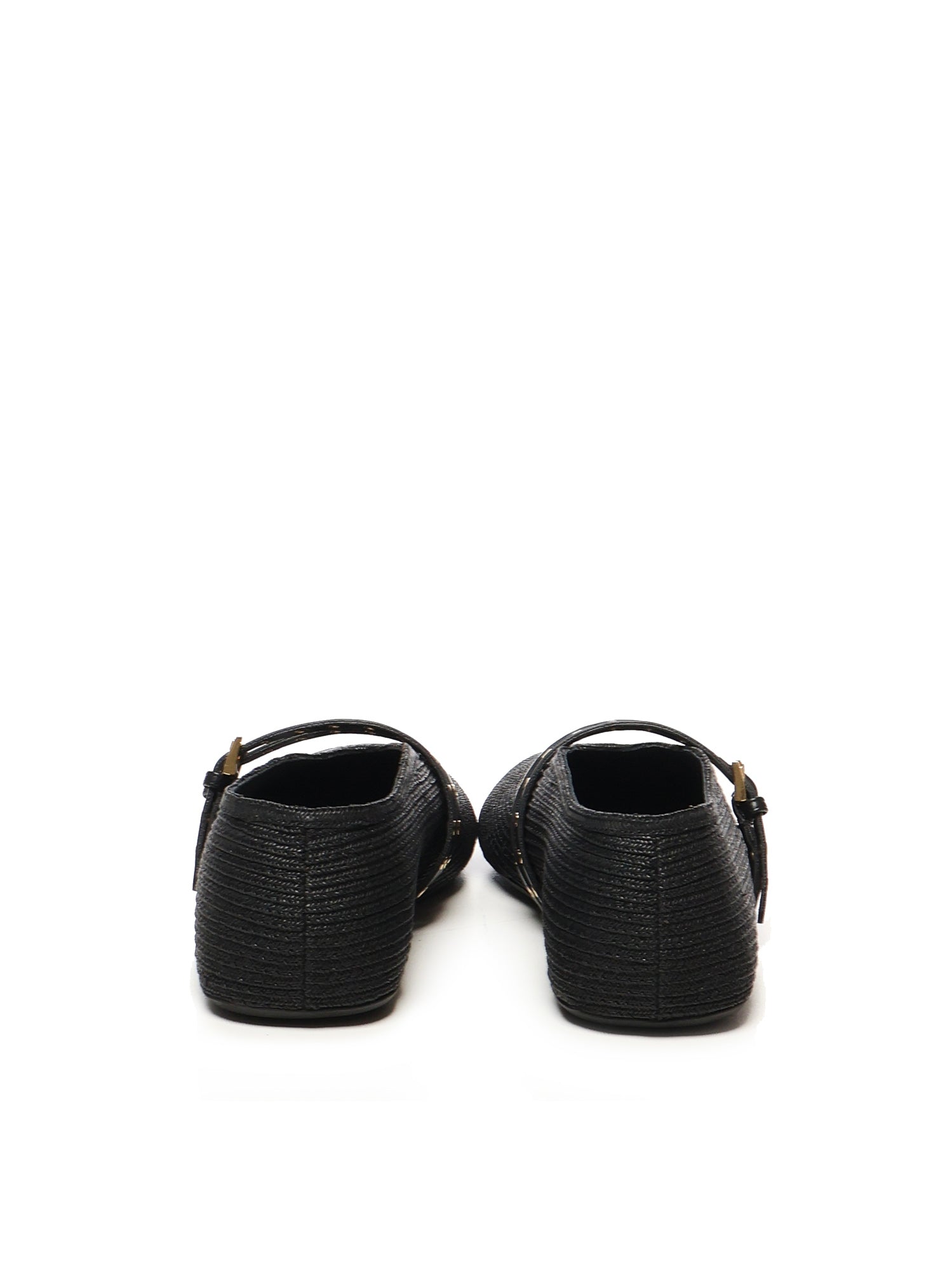 Alaia Flat shoes Black Straw