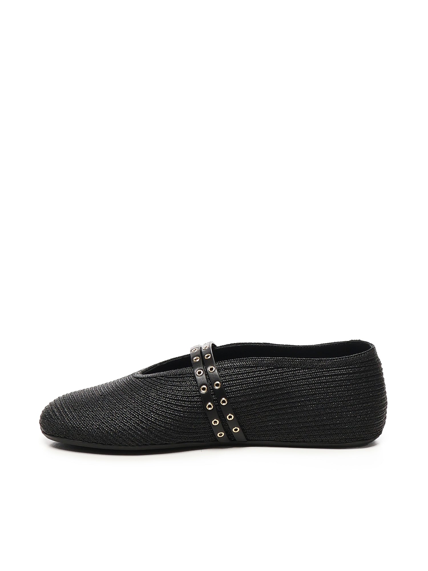 Alaia Flat shoes Black Straw