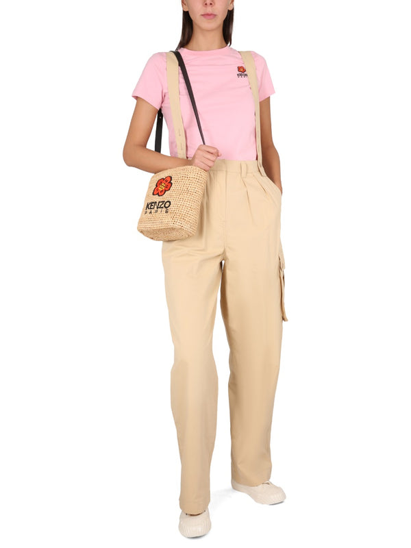 Beige Cargo Pants Cotton Trousers