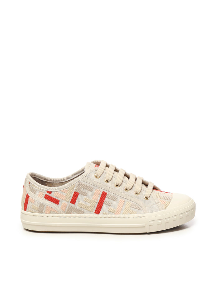 Fendi Sneakers Beige Cotton