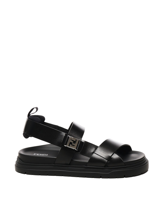 Fendi Sandals Black Calfskin