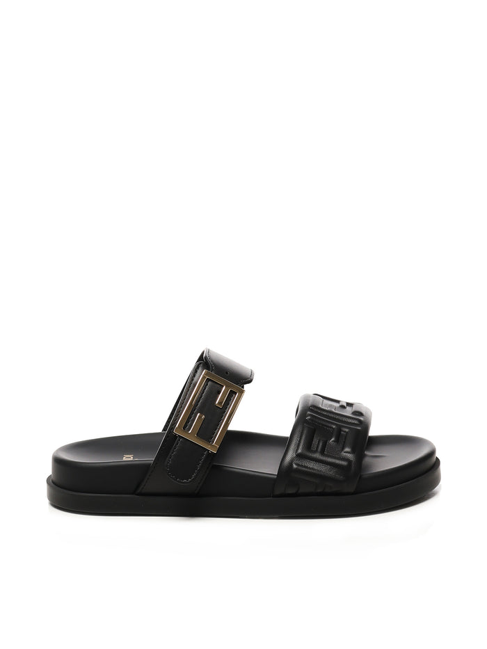 Fendi Sandals Black Calfskin