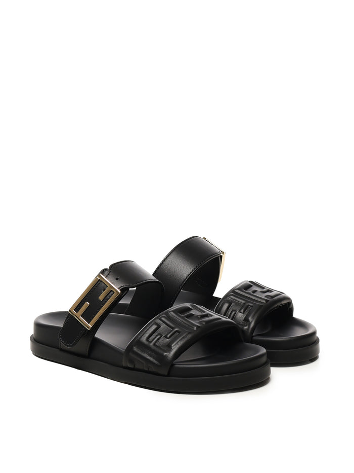 Fendi Sandals Black Calfskin