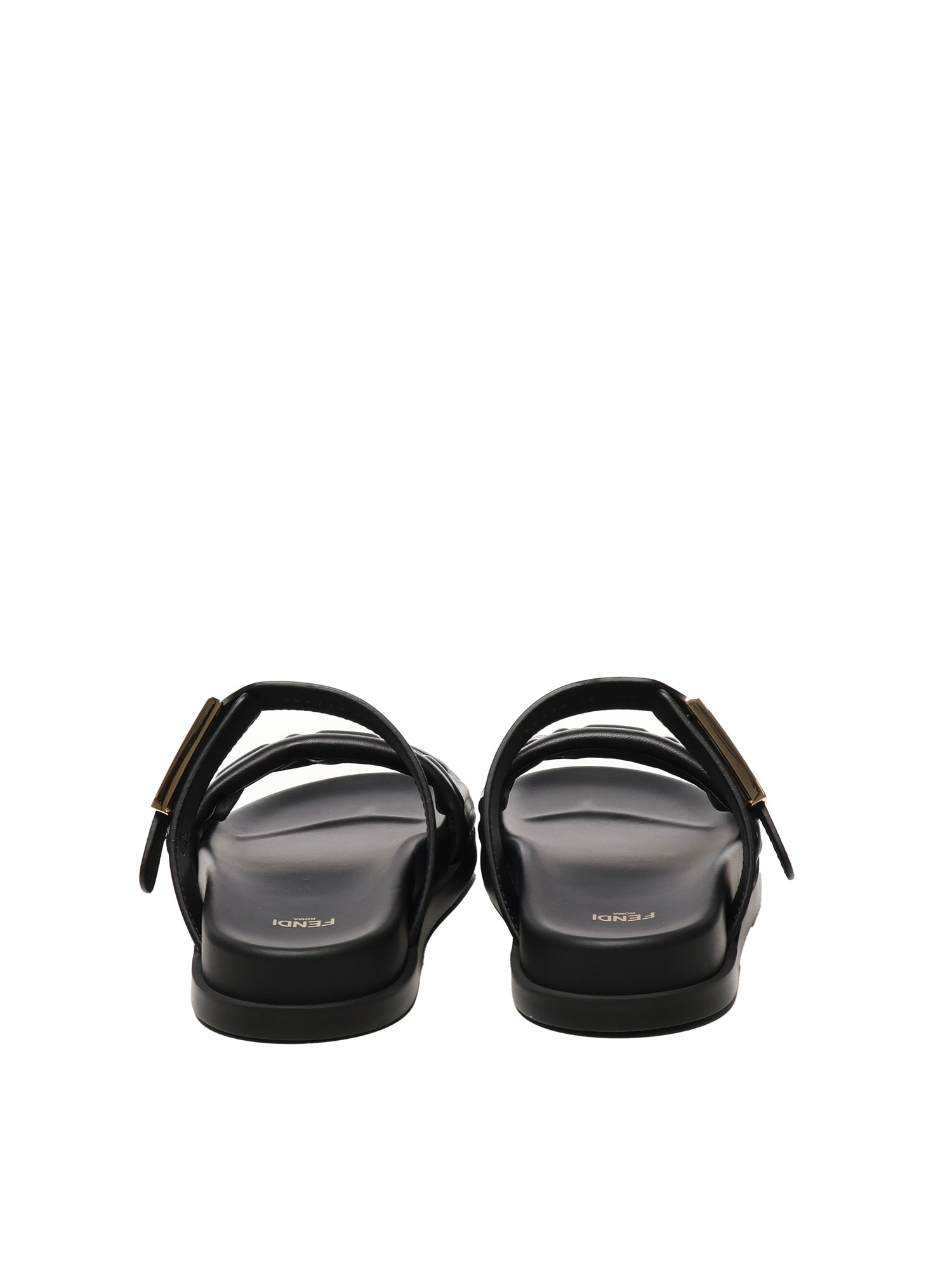 Fendi Sandals Black Calfskin