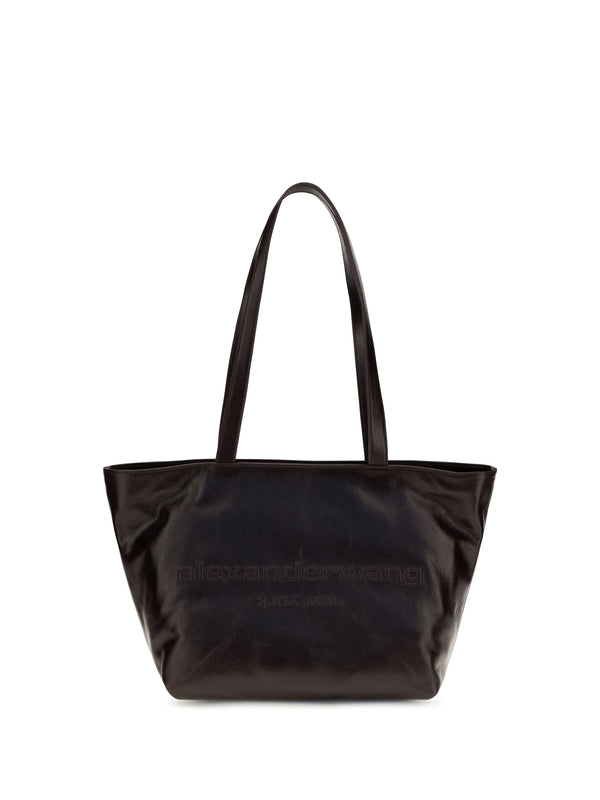 Medium Punch Leather Tote Bag Oxblood Calf Bos Taurus Shoulder