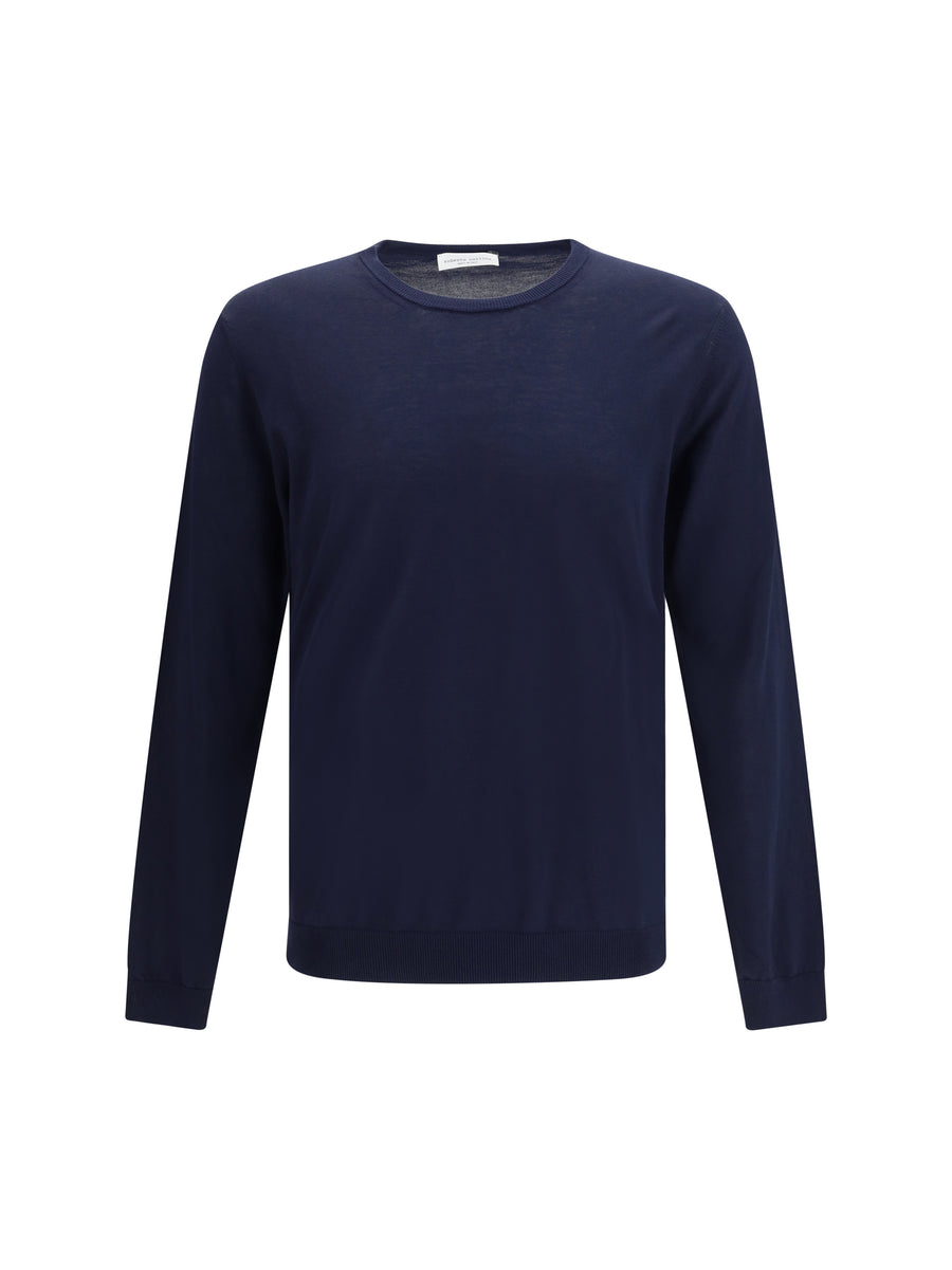 Roberto Collina 100% Cotton sweater in navy