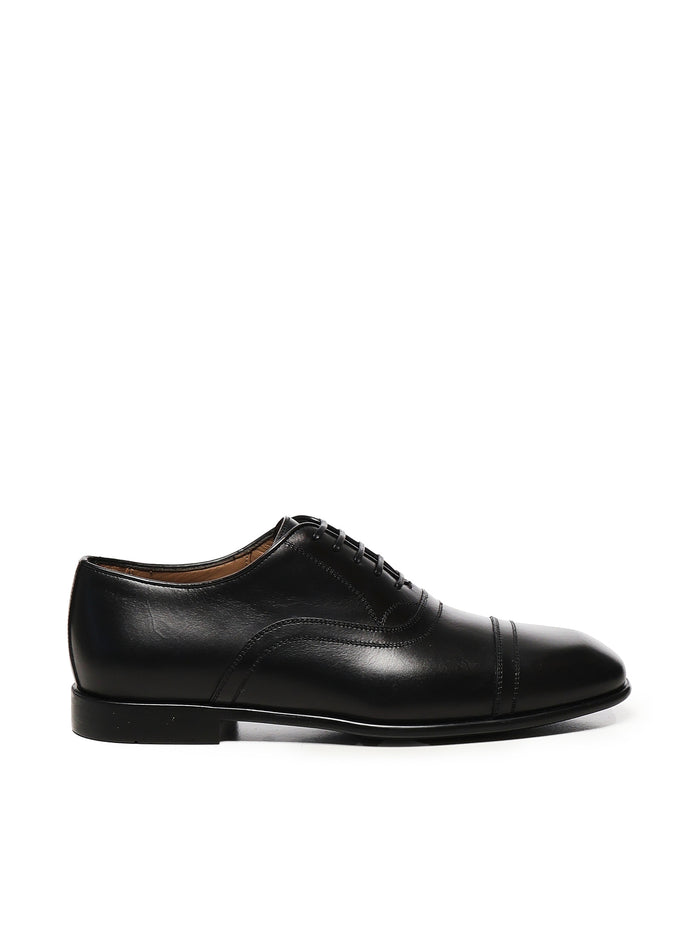 Ferragamo Flat Shoes Black Calfskin