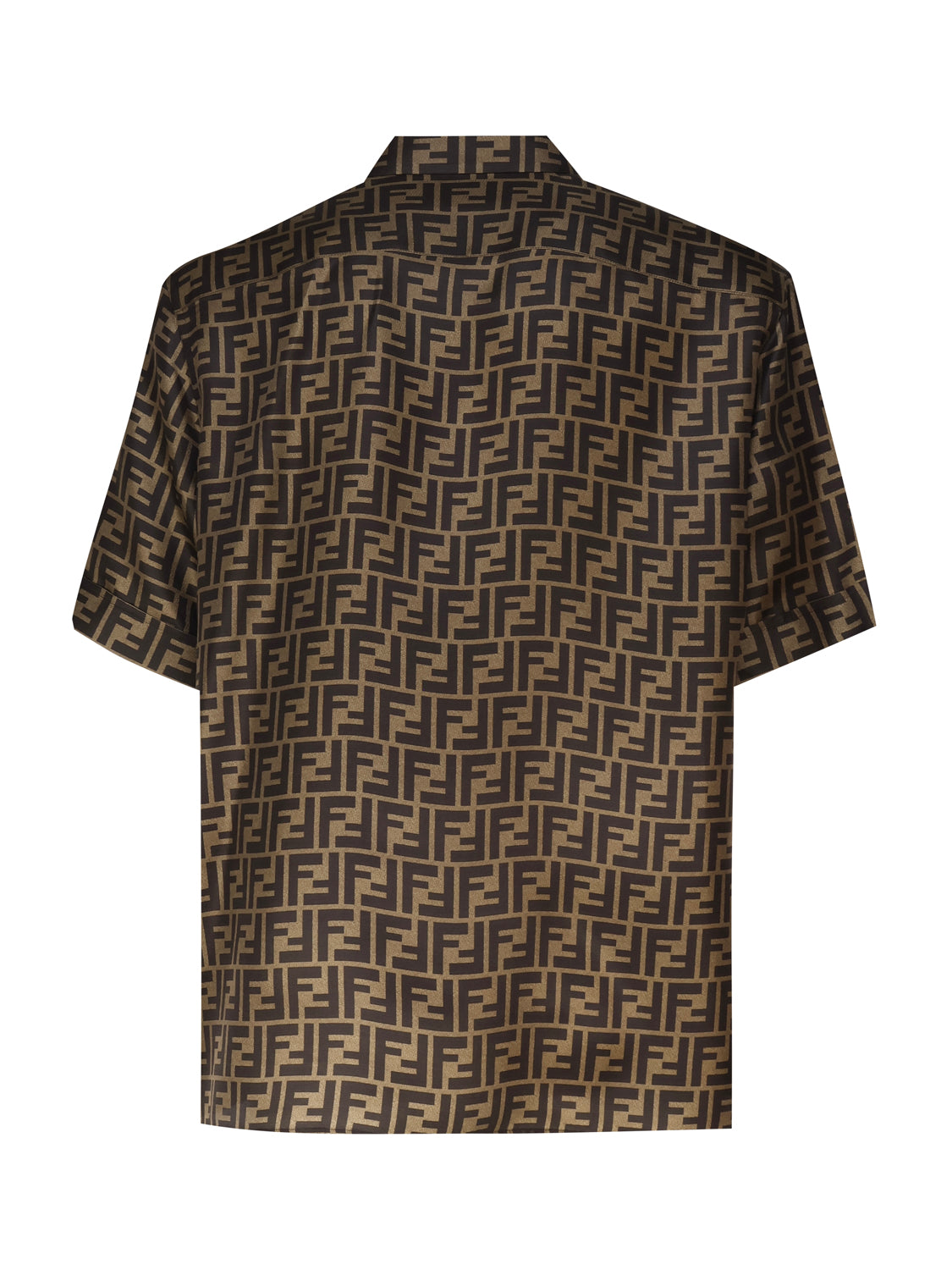 Fendi Shirts Brown Silk