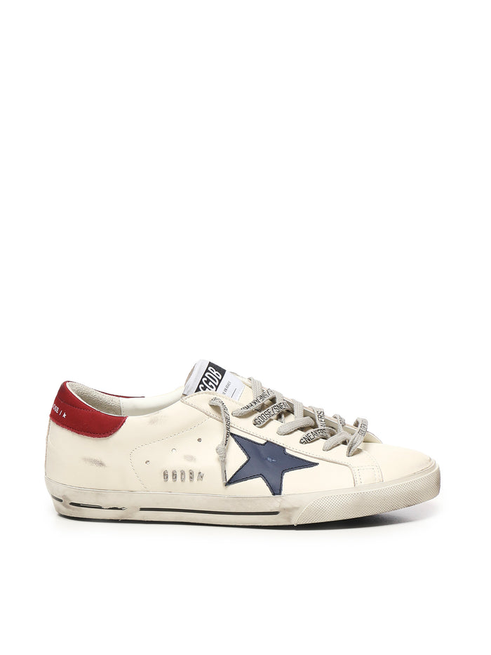 Golden Goose Sneakers Ivory/blue/red Ovine Leather