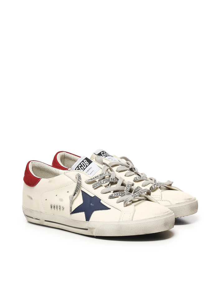 Golden Goose Sneakers Ivory/blue/red Ovine Leather